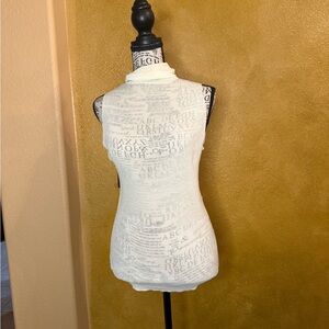 Elegant Cream Sleeveless Top